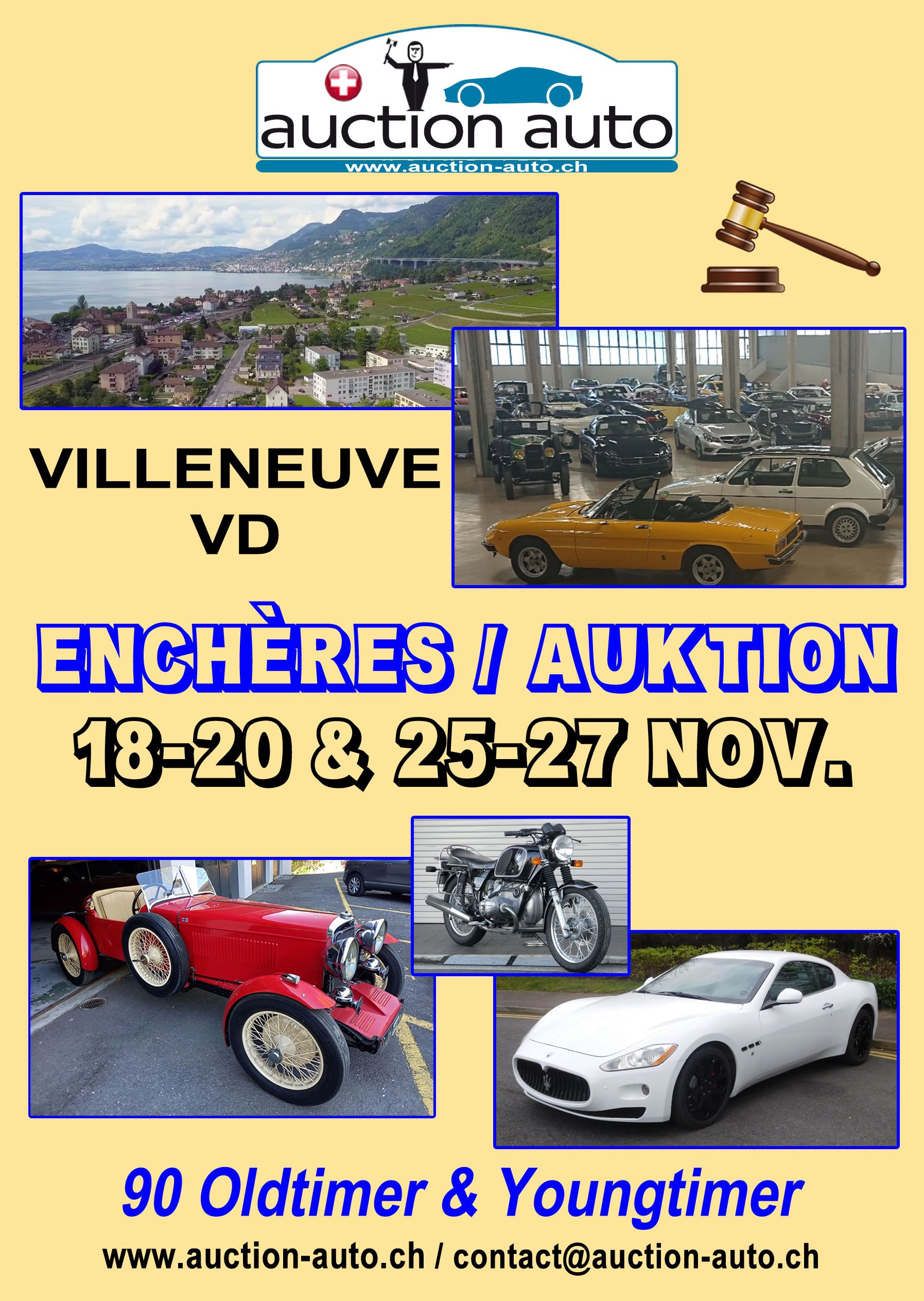 Auction-Auto 18-20 & 25-27 Novembre - Villeneuve - Vaud